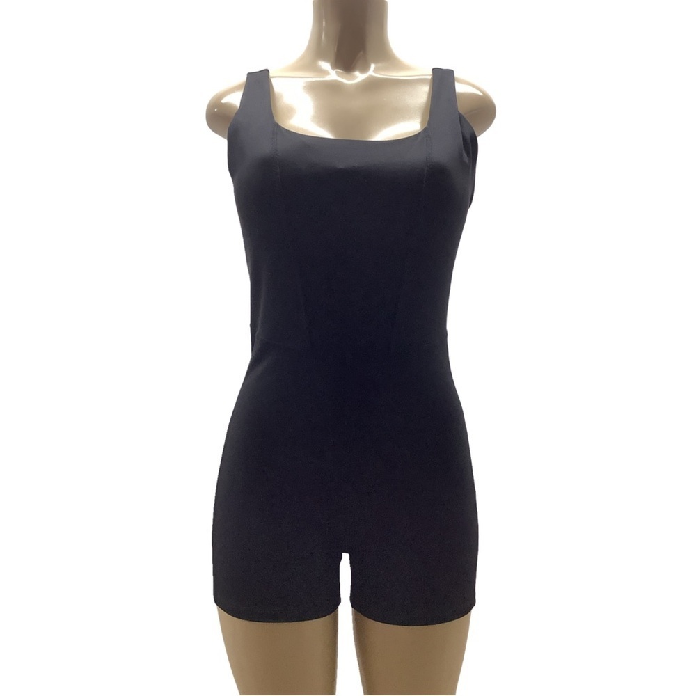 Xersion Size L Black EverUltra-Lite Womens Sleeveless Active Short Romper. New
